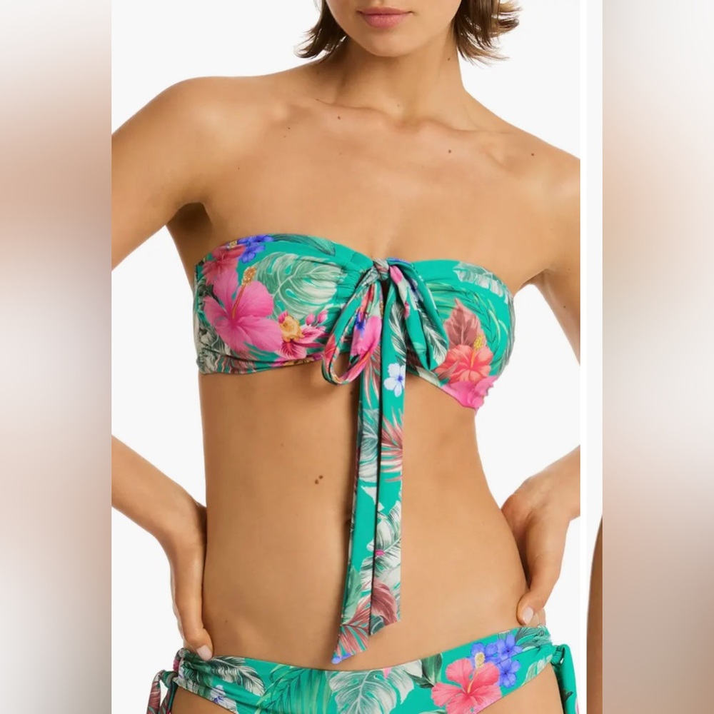 NWT Sea Level Swim Size 10 Pacifico Halter Bandeau Bikini Top
